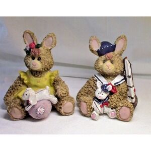Vintage K's Collection Boy & Girl Bears Resin